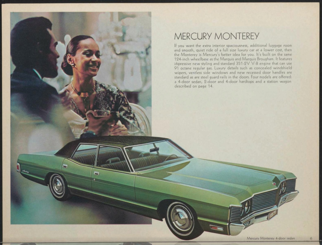  Brochure de vente automobile des Mercury 1971 (en anglais, version Américaine M71-103) Nouve540