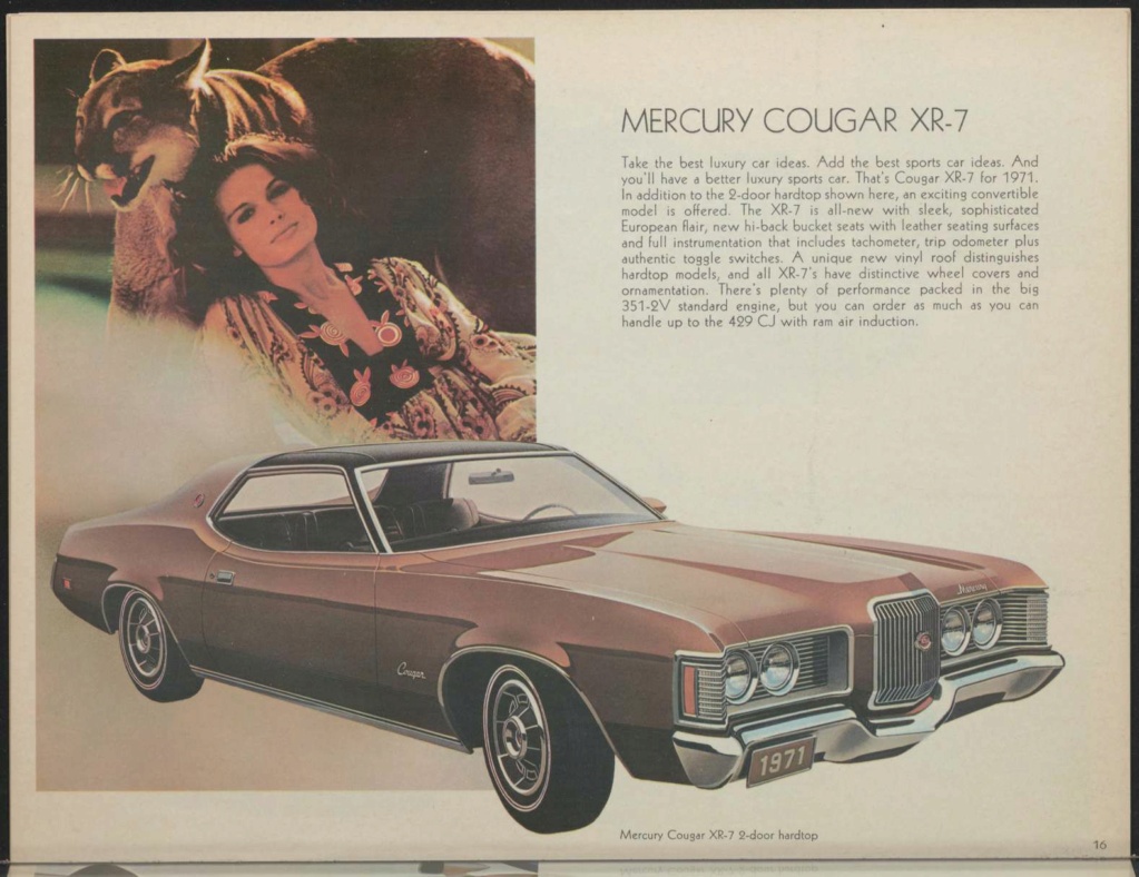  Brochure de vente automobile des Mercury 1971 (en anglais, version Américaine M71-103) Nouve550