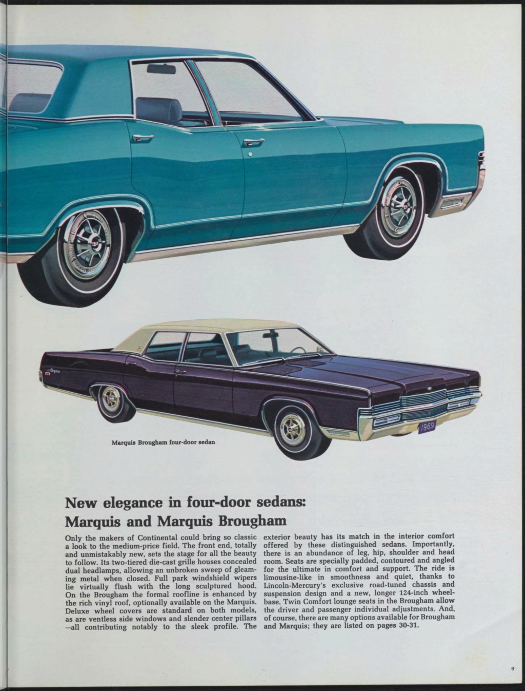 Brochure de vente des Mercury 1969 , anglais américain Nouve566