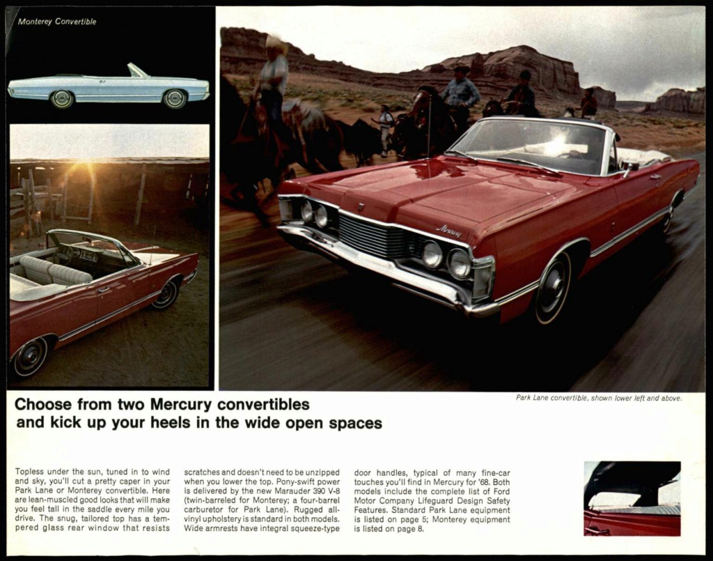 Brochure des produits Mercury 1968 en anglais, version américaine #M102 Nouve662