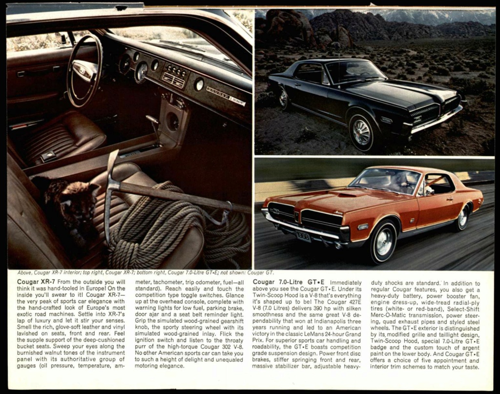 Brochure des produits Mercury 1968 en anglais, version américaine #M102 Nouve676