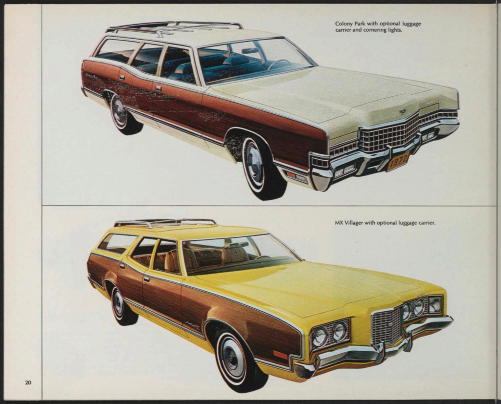 Brochure Lincoln et Mercury 1972, en anglais, version américaine Nouve697