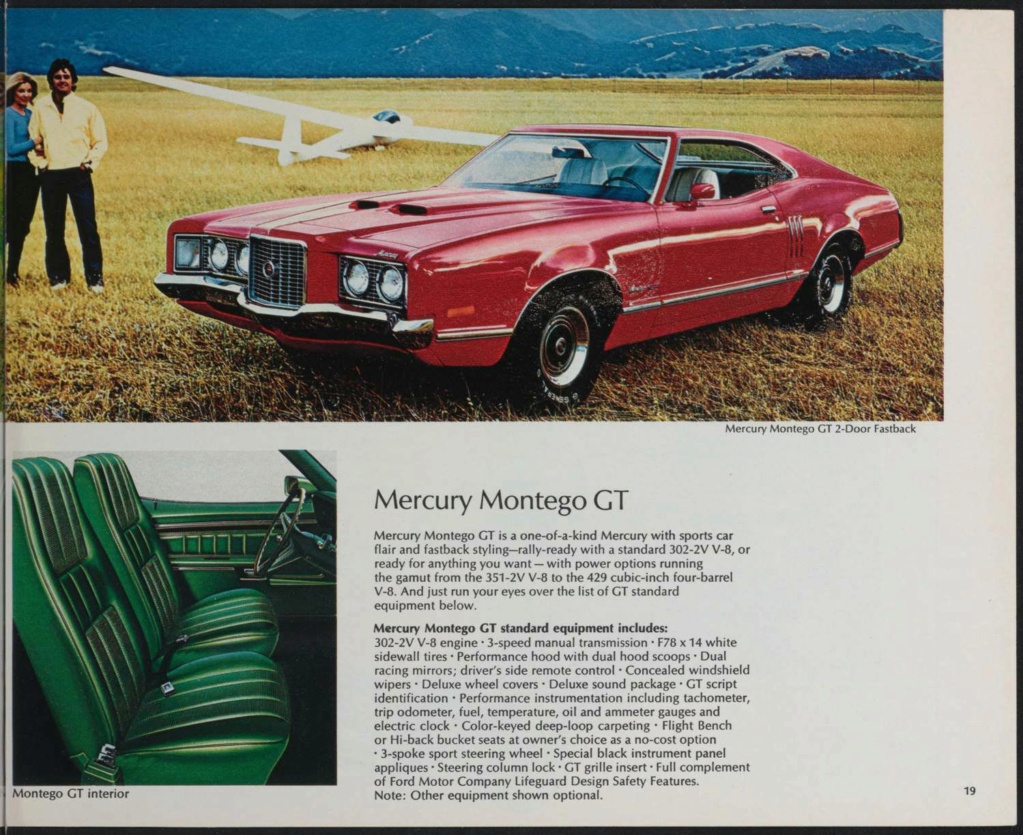 Brochure Lincoln et Mercury 1972, en anglais, version américaine Nouve699