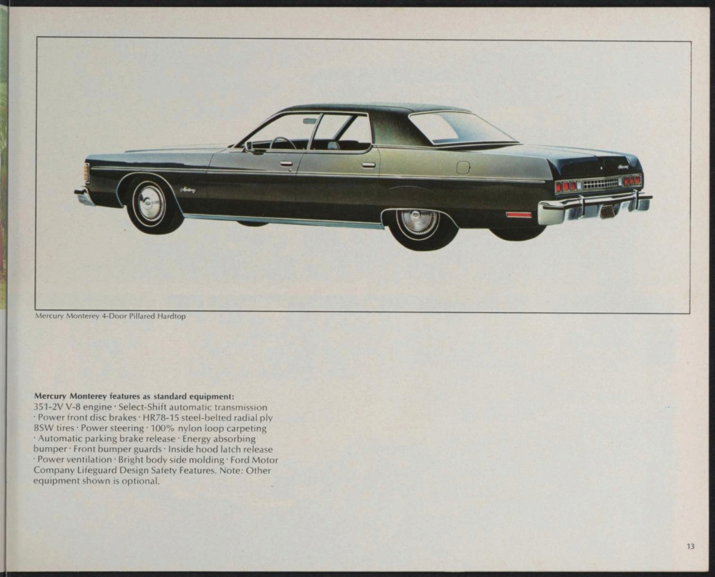 Brochure de vente automobile des Lincoln et Mercury 1973 (en anglais, version Américaine) Nouve851
