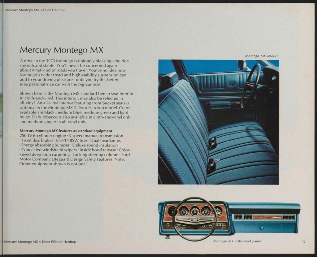 Brochure de vente automobile des Lincoln et Mercury 1973 (en anglais, version Américaine) Nouve855