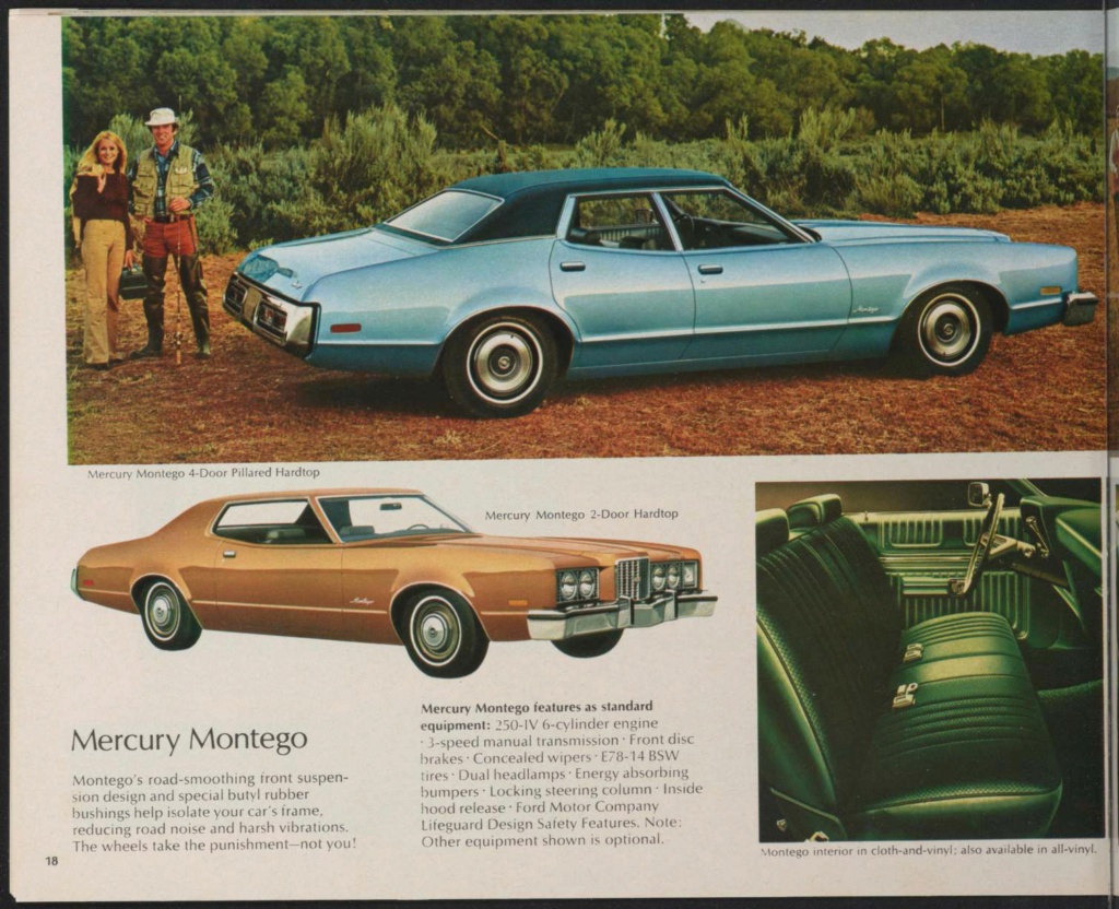 Brochure de vente automobile des Lincoln et Mercury 1973 (en anglais, version Américaine) Nouve856