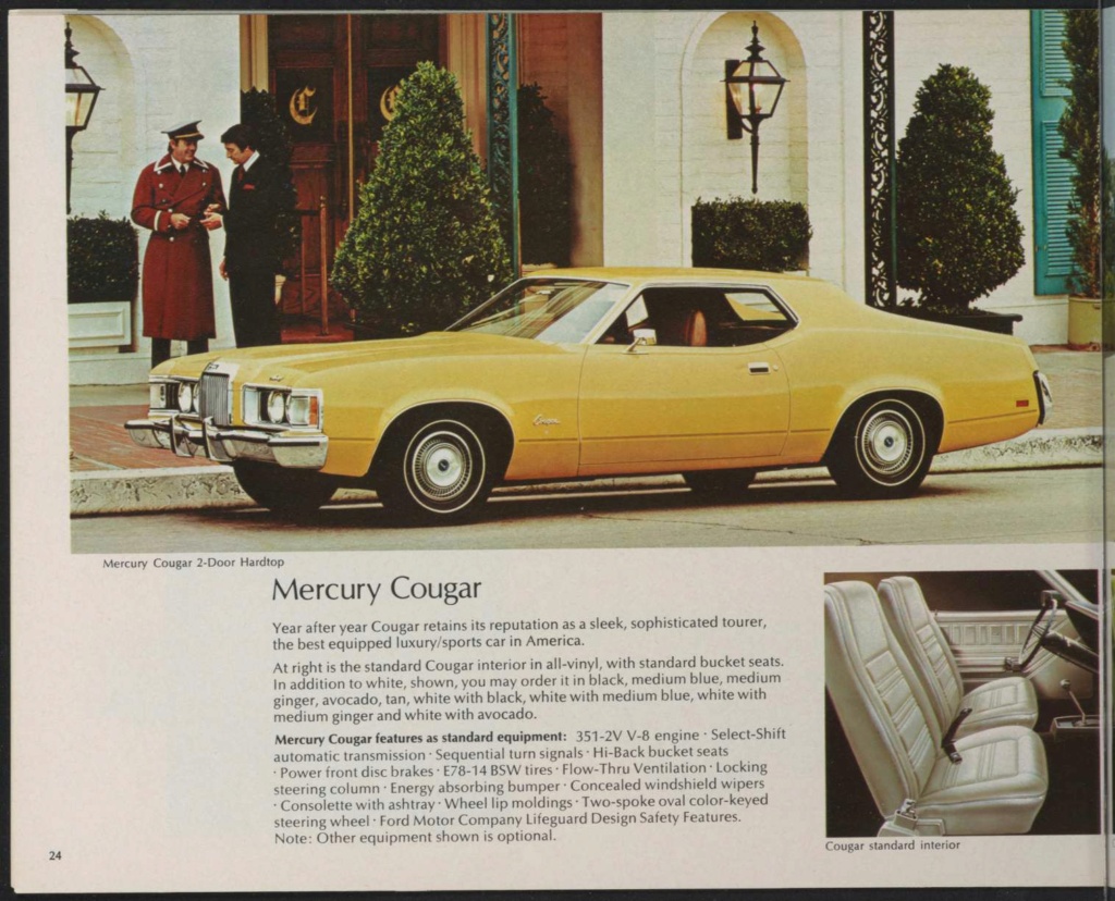 Brochure de vente automobile des Lincoln et Mercury 1973 (en anglais, version Américaine) Nouve863
