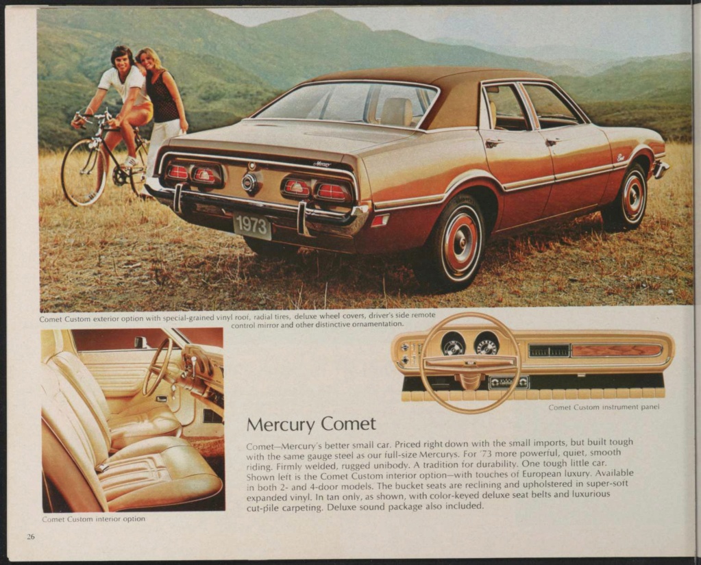 Brochure de vente automobile des Lincoln et Mercury 1973 (en anglais, version Américaine) Nouve864