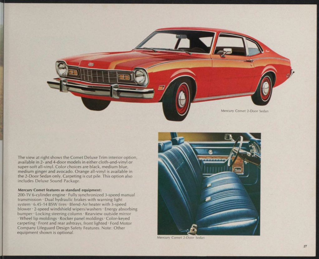 Brochure de vente automobile des Lincoln et Mercury 1973 (en anglais, version Américaine) Nouve866