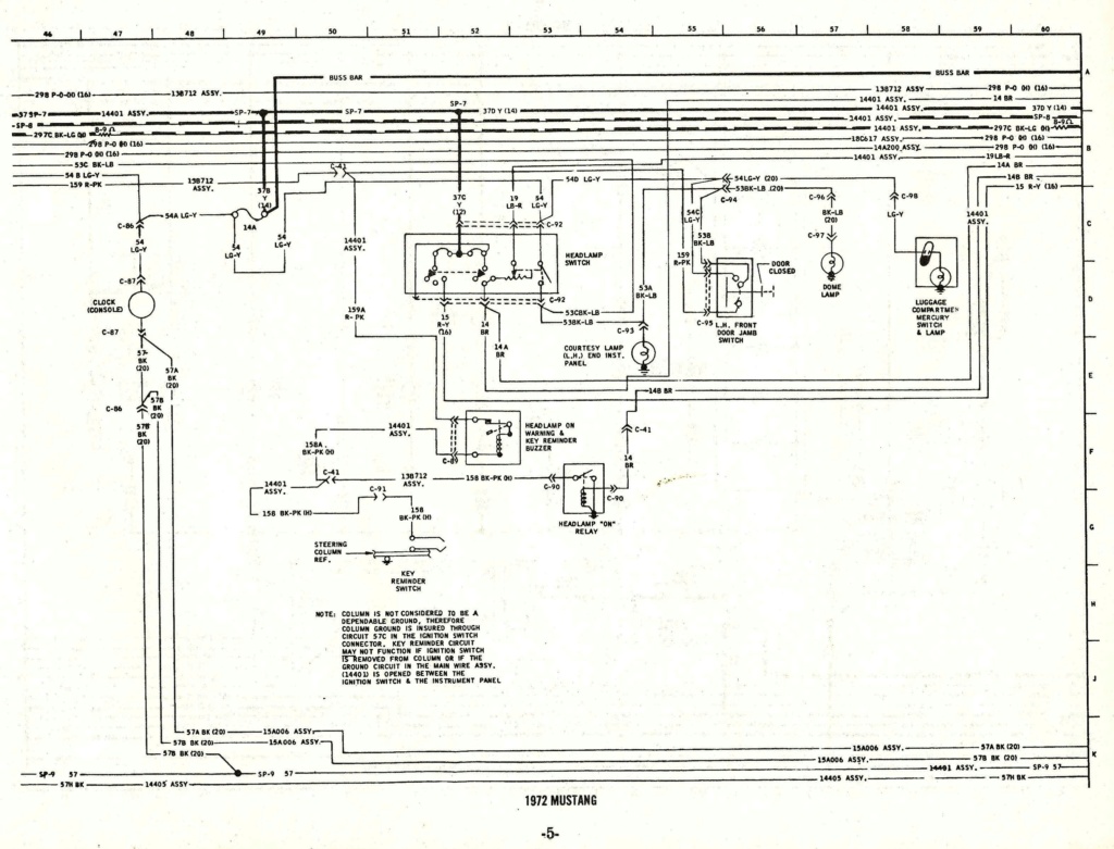 Schéma et diagramme électrique pour la Mustang 1972 (en anglais) Nouvel39