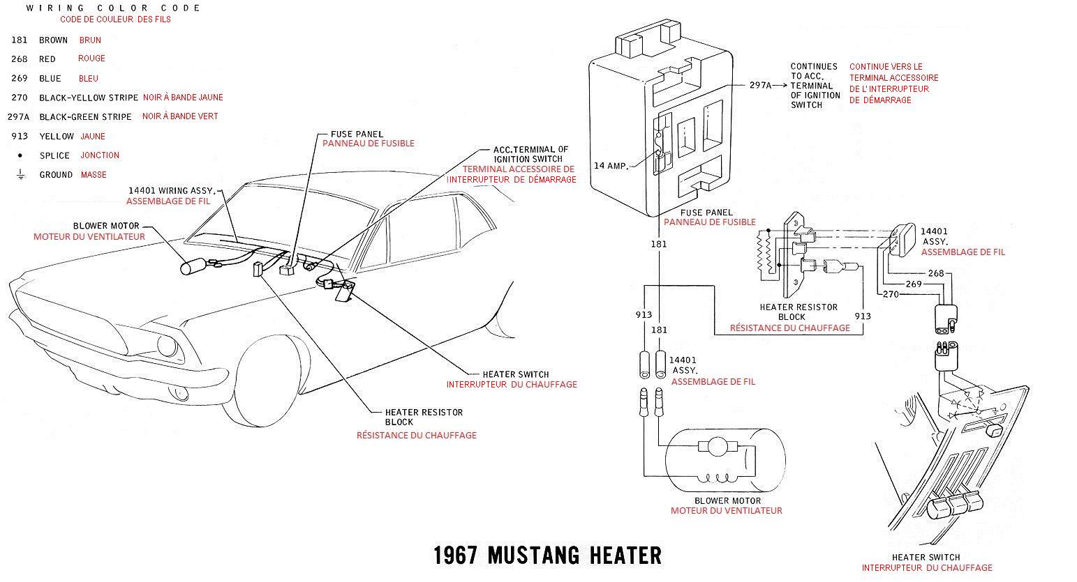 Schéma et diagramme électrique en français pour la Mustang 1967 Ok_13_10