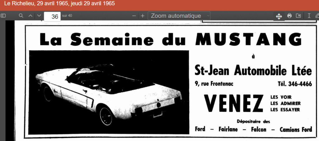 Publicité en français pour la Mustang 1965 Opera_89