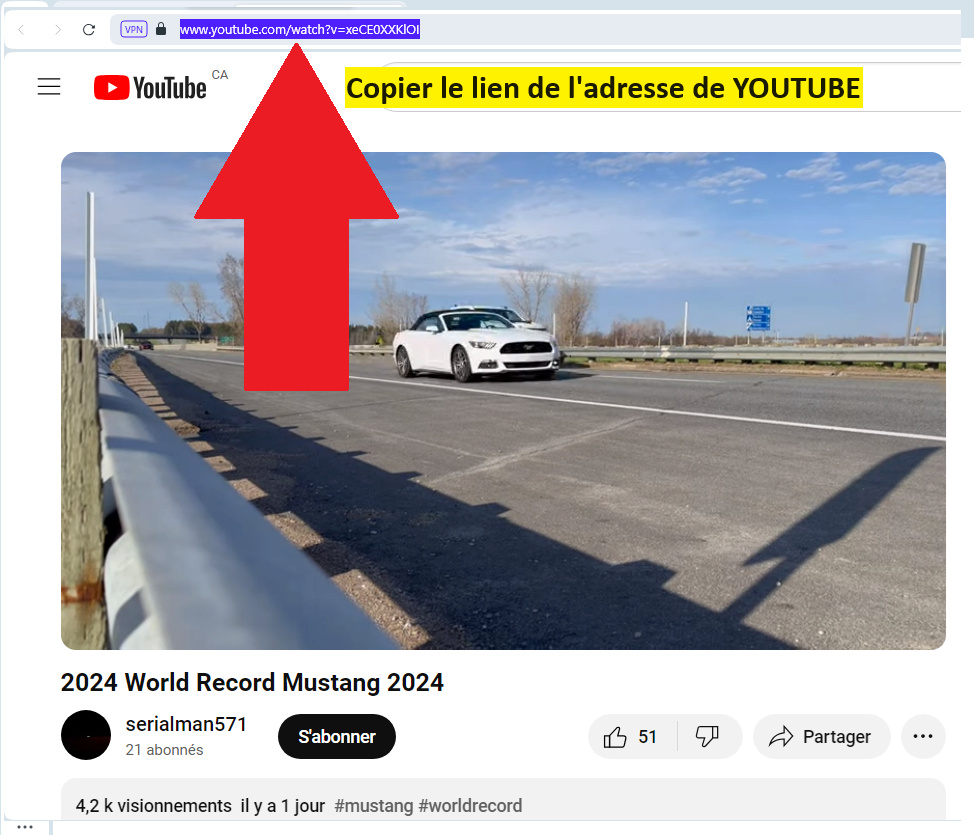 Tutoriel pour insérer un vidéo YOUTUBE dans un message Youtub10