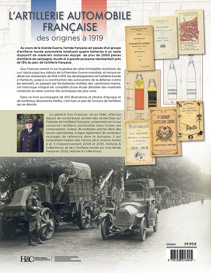 L'artillerie automobile française des origines à 1919 Couver12