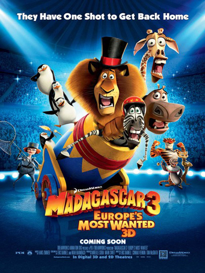 حصريا فيلم الاينمي والمغامرة والاكشن المنتظر Madagascar 3 Europes Most Wanted 2012 720p BluRay  باعلى جودة على الاطلاق بلوري Poste166