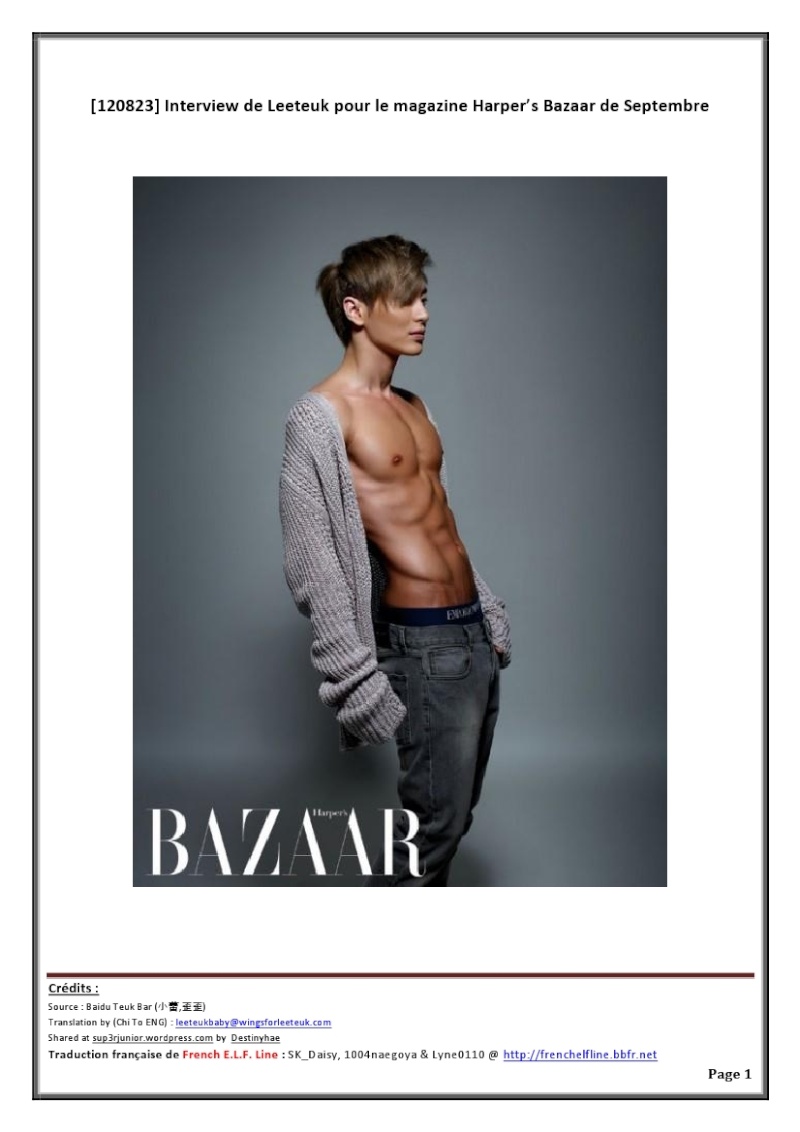 [INTERVIEW] Leeteuk pour le magazine Harper's Bazaar (23/08/12) Leeteu10