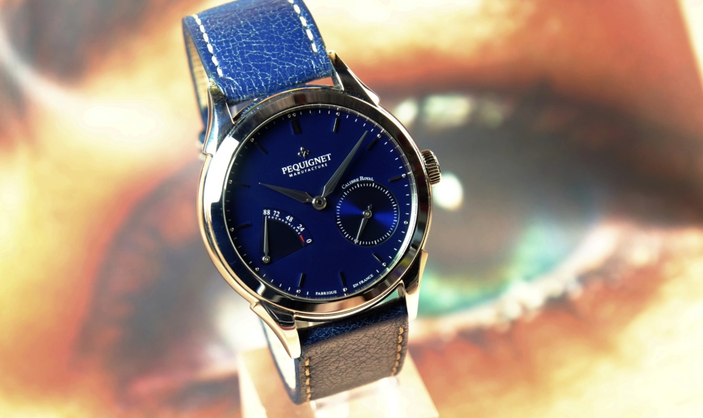 Comment porter une montre avec cadran et bracelet cuir bleu Dscf8218