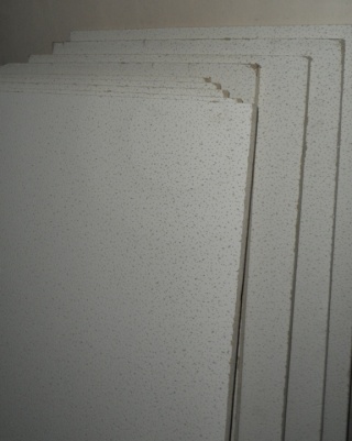 Armstrong Fine Fissured High NRC ceiling tiles (used) Sam_0416