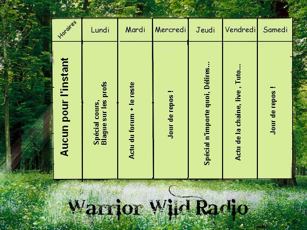 Warrior Wild radio Warrio22