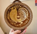 Slipware dish with bird Dscn8023