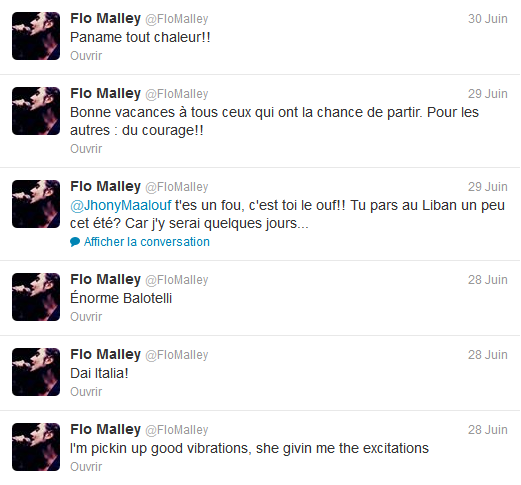 Ses messages sur twitter 410