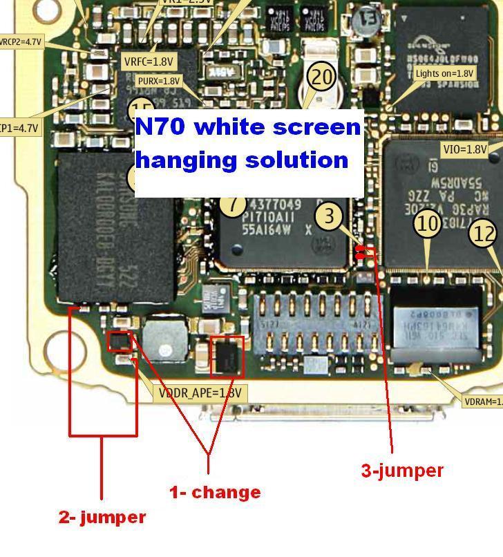 Nokia N70 white screen final solution N70_wh11
