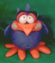 TUTORIEL FIMO : LA FIGURINE OISEAU DESSIN ANIMÉ. Lesdin10