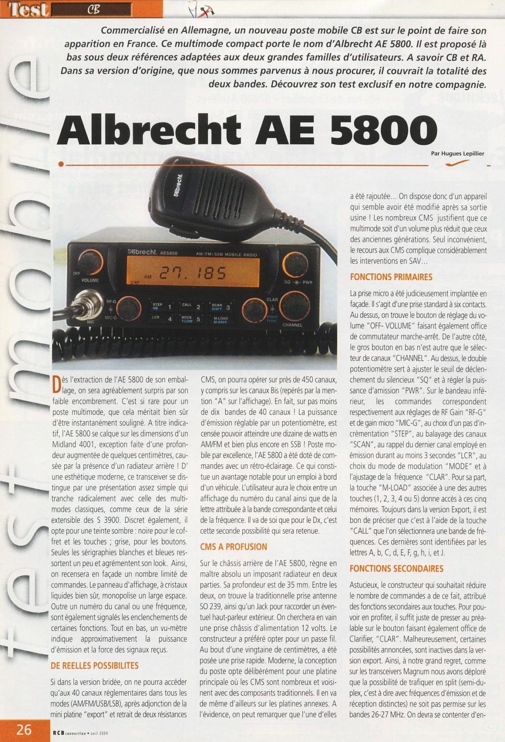 5800 - Albrecht AE 5800 EU (Mobile) Ae580010