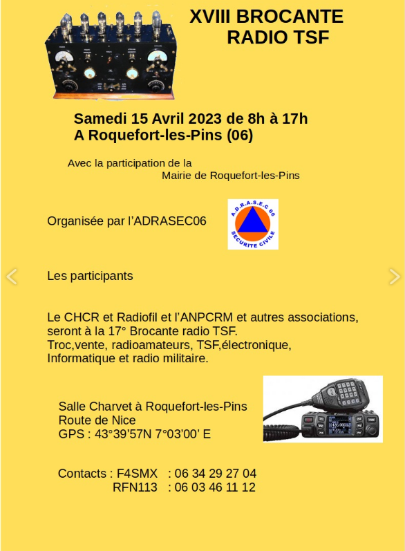 18 ème brocante RADIO & COMMUNICATION Roquefort-les-Pins (06) Salle Charvet Capt2318