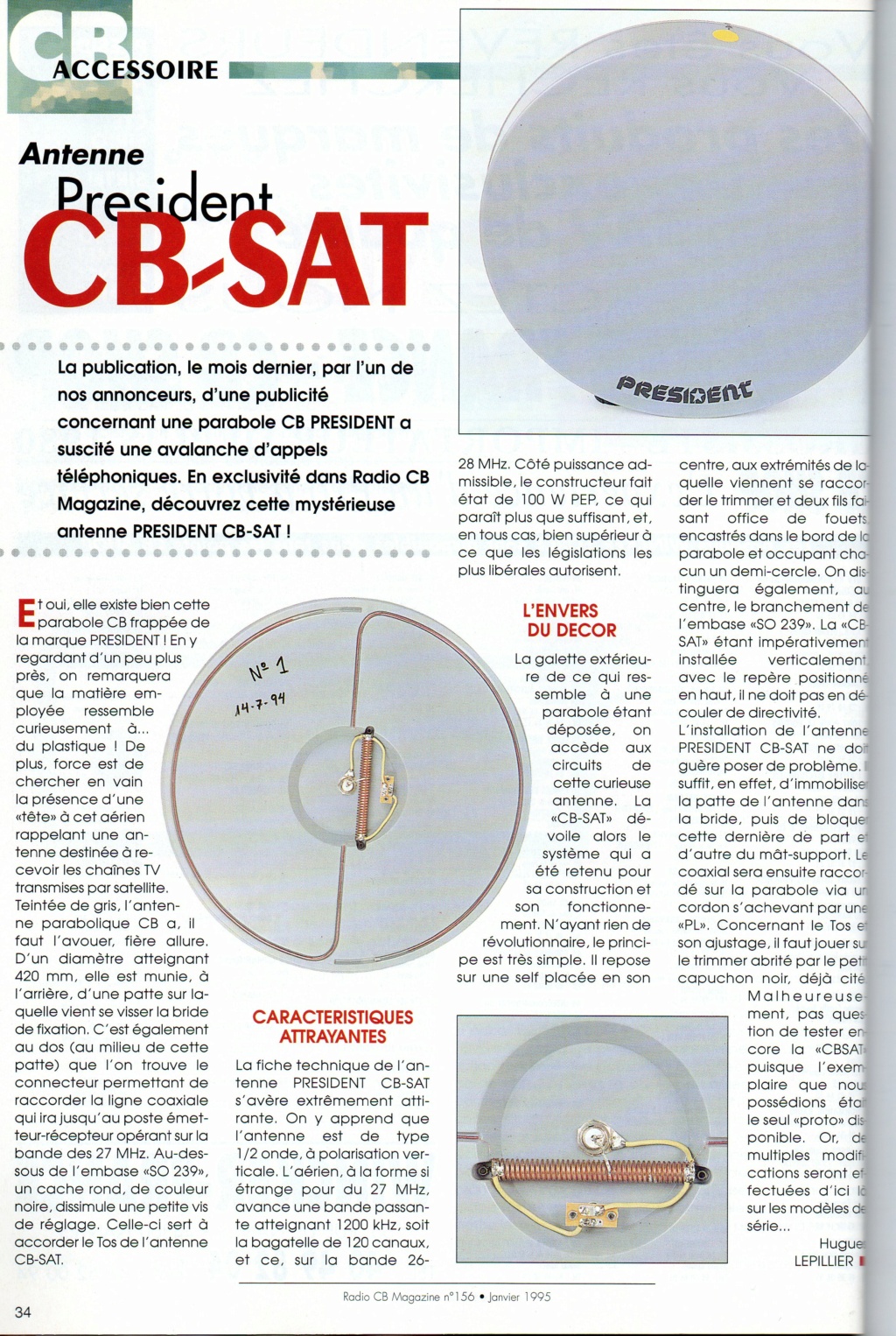 President CB-SAT (parabole) (Antenne fixe) Chora606