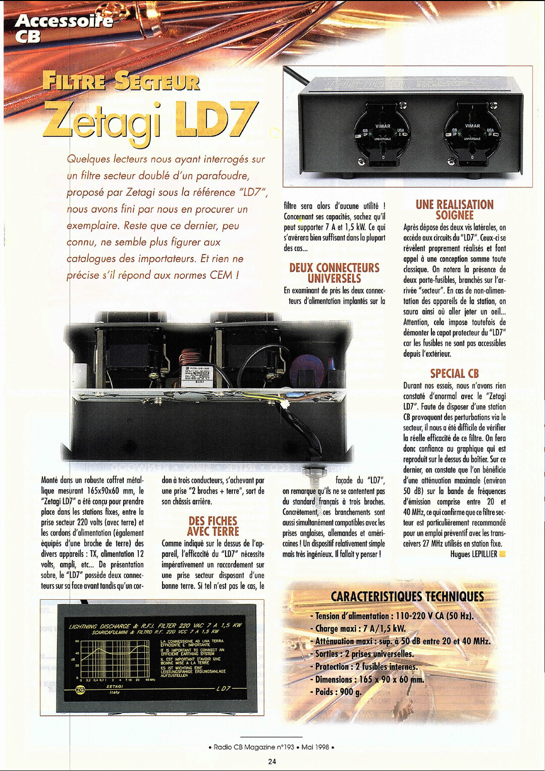 Zetagi LD-7 (Filtre secteur) Dcaptu24