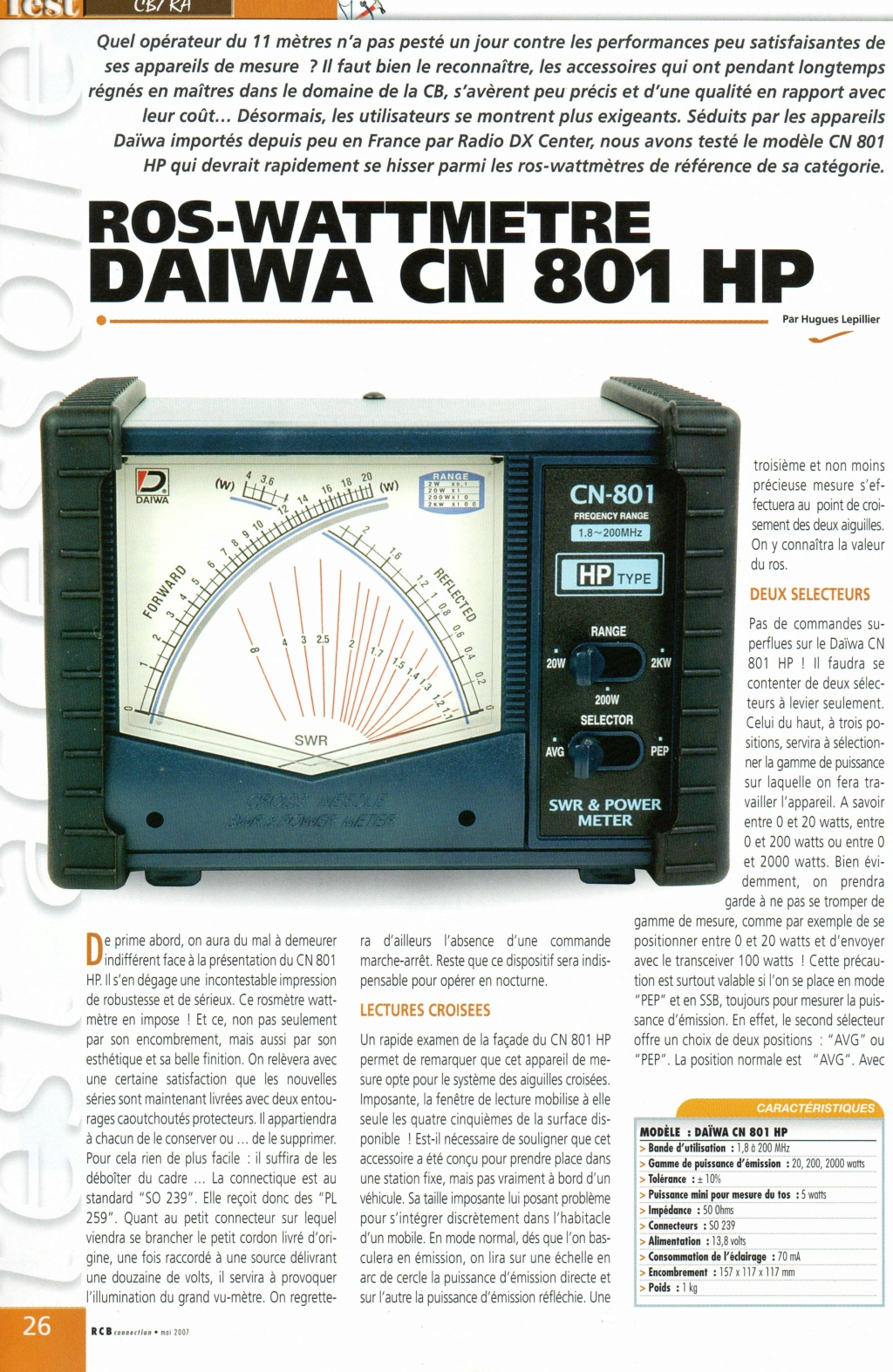Tosmetre - Daiwa CN-801 HP3 (TOS-Watt-mètre) Img54810
