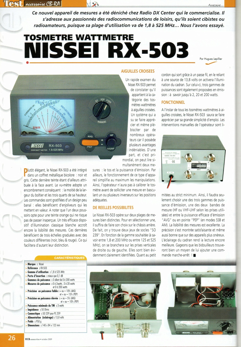 Nissei RX-503 SWR 1.8-525 MHZ (Réflectomètre Analogique) Img88110