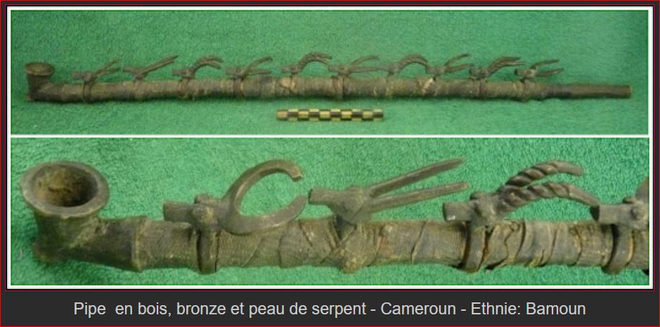 OBJETS BRONZE AFRIQUE Bagues de tuyau de pipe africaine senoufo 0037