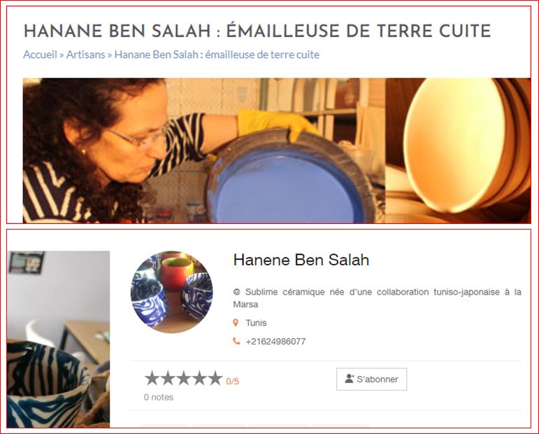 Cadre de miroir en céramique signé Ben Salah.... 0_1b12