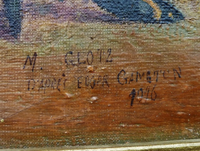 HST  Veuve de guerre - signé M.Glotz  - d'après Edgar Spier Cameron - P1050616