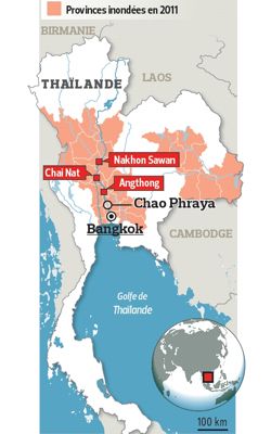Thailande - Thaïlande : la «grande muraille» du Chao Phraya 94c3cc10