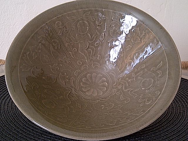 ORIENTAL CHINESE BOWL PLATE.. STUDIO POTTERY STYLE   Img-2104