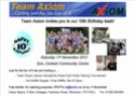 Team Axiom 10th Birthday Bash Invitation Ta_10t12