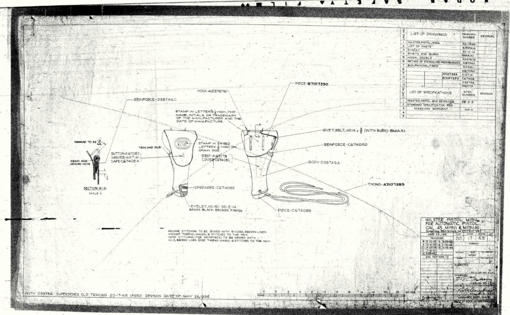 Dessins des holster M1912 et M1916 13741010