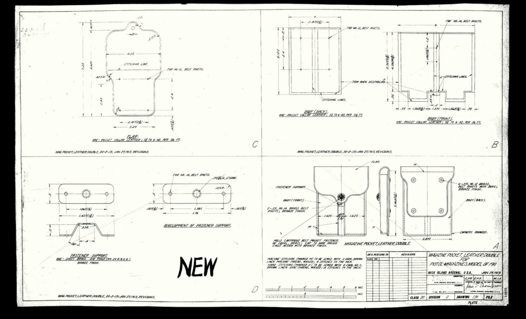 Dessins des holster M1912 et M1916 70438310