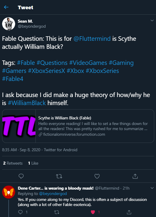 Scythe is William Black (Fable) Confir10