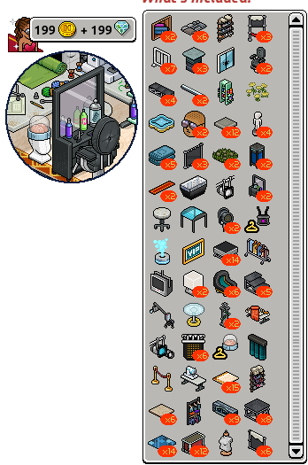 Reinseriti 4 affari stanza Passerella Fashion Week su Habbo Scre2258