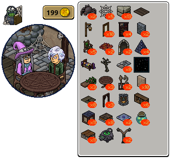 Reinserito affare stanza Witch Academy in catalogo su Habbo Scre4878