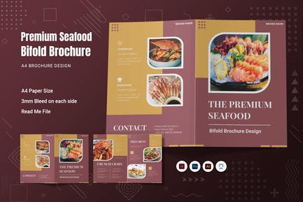 The Premium Seafood Bifold Brochure 22eb8910