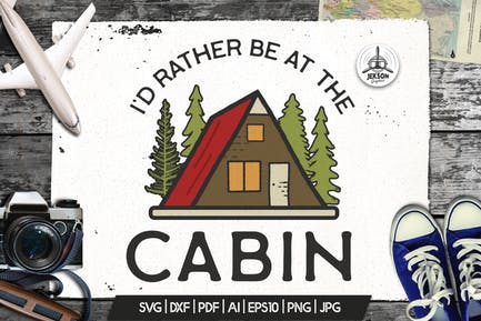 Camp Vector Patch - Cabin Adventure Retro Logo 71aba510