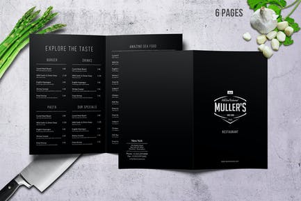 Muller's Bifold A4 & US Letter Elegant Menu 8108b510