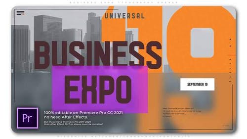 Business Expo Typography Opener Busine59