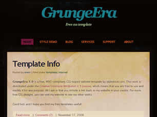 GRUNGEERA 1.0 FREE CSS TEMPLATE Grunge10