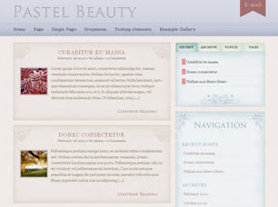 PASTEL BEAUTY FREE CSS TEMPLATE Pastel10